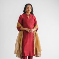 Sindoori Kurta with Pant and Dupatta (Set of 3)