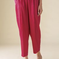 Pink Cotton Silk Pant