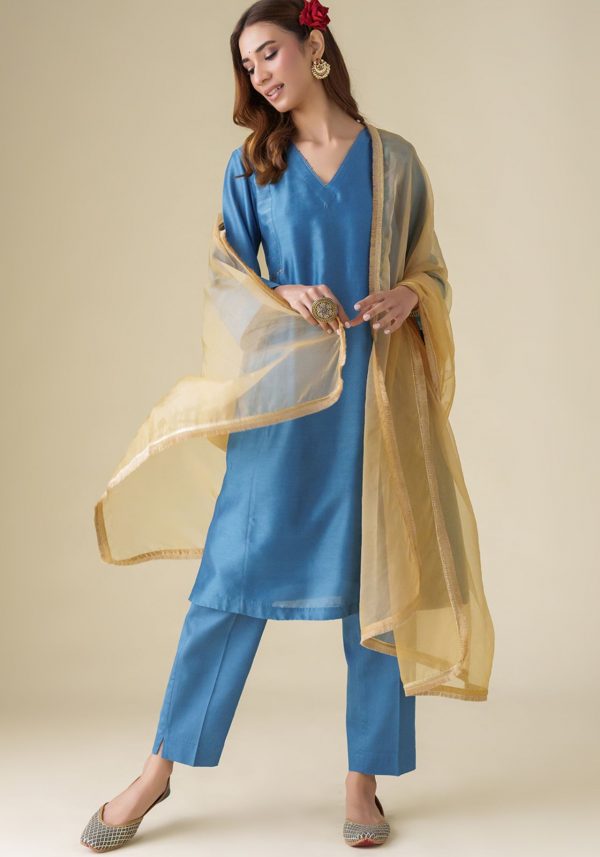 Pants And Dupatta(Set Of 4)