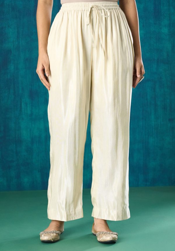 Off White Gajji Silk Pant