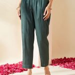 Green Pants With Elasticated Waist