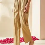 Everyday Gold Pants With Elasticated Waist